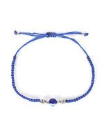 El Regalo 2PCs Cute Evil Eye Bracelet Rakhi Combo for Brothers/Bhai-Bhabhi- Fancy Evil Eye Rakhi with Roli Chawal in Rakshabandhan Gift Box (Blue & Red Flower Evil Eye)