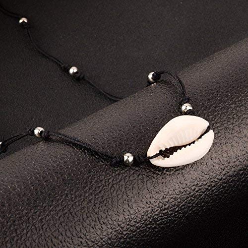 El Regalo 2 PCs Anklets for Women Girls - Adjustable Boho Turtle Cowrie Shell Ankle Bracelets Foot Jewelry Set
