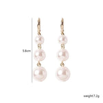 El Regalo Fancy Pearl Earrings- Golden Pearl Tassel Long Statement Earrings for Girls & Women (Pearls Hook Earrings)