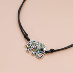 El Regalo 1PC Designer Elephant Crystal Rakhi for Brother with Roli Chawal & Message Card in Rakhi Gift Box- Rakhi for Brother/Bhabhi/Niece or Nephew
