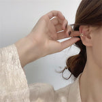 El Regalo 1 Pair Leaves Rhinestone Ear Cuff Non-Pierced Earring- Elegant Clip On Cartilage Earrings for Girls & Women