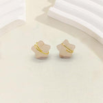 El Regalo Natural Stones Star Stud Earrings- Handcfated Wire Wrapped Celestial Star Earrings for Girls & Women (Pink Rose Quartz)