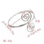 El Regalo Fashion Armlet- Minimalist Spiral Coil Upper Arm Cuff Open Arm Bracelet Armlet Armband Bangle for Women & Girls (Golden Color)