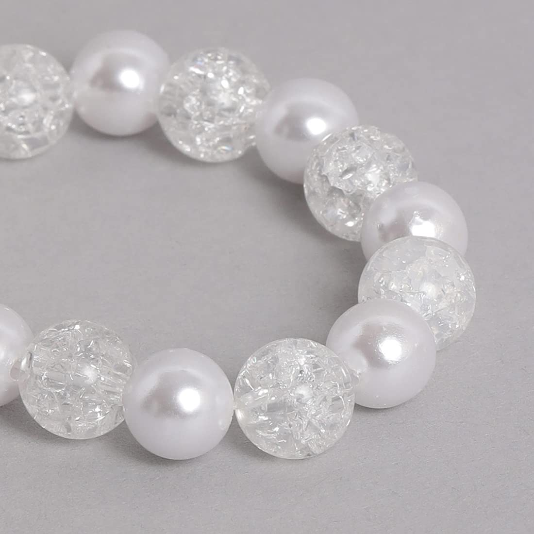 El Regalo Kids Girls Princess Jewelry Set - White Bead Necklace, Bracelet & Earrings for Girls